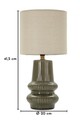 Lampa de masa, Mauro Ferretti, Harmony, 1 x E14, 40W, 20x41.5 cm, ceramica, verde