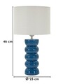 Lampa de masa, Mauro Ferretti, Torr, 1 x E27, 40W, 25x46 cm, ceramica, albastru/alb