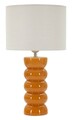 Lampa de masa, Mauro Ferretti, Torr, 1 x E27, 40W, 25x46 cm, ceramica, galben mustar/alb