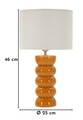 Lampa de masa, Mauro Ferretti, Torr, 1 x E27, 40W, 25x46 cm, ceramica, galben mustar/alb