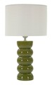 Lampa de masa, Mauro Ferretti, Torr, 1 x E27, 40W, 25x46 cm, ceramica, verde/alb