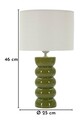 Lampa de masa, Mauro Ferretti, Torr, 1 x E27, 40W, 25x46 cm, ceramica, verde/alb