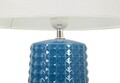 Lampa de masa, Mauro Ferretti, Gliss, 1 x E27, 40W, 30x52 cm, ceramica, albastru/alb