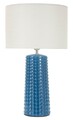 Lampa de masa, Mauro Ferretti, Gliss, 1 x E27, 40W, 30x52 cm, ceramica, albastru/alb