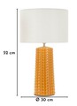 Lampa de masa, Mauro Ferretti, Gliss, 1 x E27, 40W, 30x52 cm, ceramica, galben mustar/alb