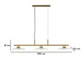 Candelabru, Mauro Ferretti, Emily, 3 x E27, 40W, 100x24x18 cm, fier/sticla, auriu/transparent