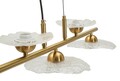 Candelabru, Mauro Ferretti, Emily, 5 x E27, 40W, 100x18x24 cm, fier/sticla, auriu/transparent