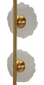 Candelabru, Mauro Ferretti, Emily Vertical, 5 x E27, 40W, 15x16x110 cm, fier/sticla, auriu/gri