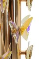 Lampadar, Mauro Ferretti, Butterfly, 1 x E27, 40W, 45x157 cm, fier/sticla, auriu/alb