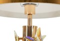 Lampa de masa, Mauro Ferretti, Butterfly, 1 x E27, 40W, 35x74 cm, fier/sticla, auriu/alb