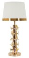 Lampa de masa, Mauro Ferretti, Butterfly, 1 x E27, 40W, 35x74 cm, fier/sticla, auriu/alb