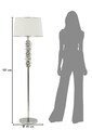 Lampadar, Mauro Ferretti, Flower, 1 x E27, 40W, 45x157 cm, fier/sticla, argintiu/alb