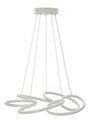 Candelabru, Mauro Ferretti, Glovy, banda LED integrata, 65W, 3000K / 4000K / 6000K, 55x120 cm, aluminiu/fier, alb