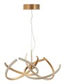 Candelabru, Mauro Ferretti, Celtic, banda LED integrata, 65W, 3000K / 4000K / 6000K, 62x120 cm, aluminiu/fier, auriu/alb