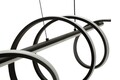 Candelabru, Mauro Ferretti, Spiral, banda LED integrata, 65W, 3000K / 4000K / 6000K, 101x25x30-150 cm, aluminiu/fier, negru/alb
