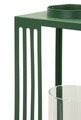 Set 2 felinare, Mauro Ferretti, Linee, 18.3x18.3x43.5 cm, metal/sticla temperata, verde
