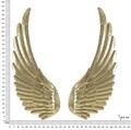 Set 2 decoratiuni de perete, Mauro Ferretti, Wings, 60x130 cm, fier, auriu