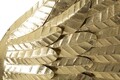 Set 2 decoratiuni de perete, Mauro Ferretti, Wings, 60x130 cm, fier, auriu