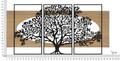 Set 3 decoratiuni de perete, Mauro Ferretti, Tree, 176x90 cm, fier/MDF, negru, maro