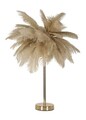 Lampa de masa, Mauro Ferretti, Palm Cammello, 2 x E14, 40W, 40x55 cm, fier/plastic, auriu/camel