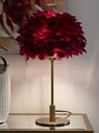 Lampa de masa, Mauro Ferretti, Feather, 1 x E27, 40W, 30x50 cm, fier/plastic, auriu/bordo