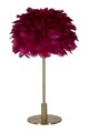 Lampa de masa, Mauro Ferretti, Feather, 1 x E27, 40W, 30x50 cm, fier/plastic, auriu/bordo