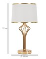 Lampa de masa, Mauro Ferretti, Slimmy, 1 x E27, 40W, 28x53 cm, fier/plastic, alb,auriu