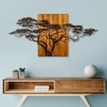 Decoratiune de perete, Acacia Tree, Lățime: 144 cm Înălțime: 70 cm Adâncime: 3 cm, Multicolor