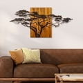 Decoratiune de perete, Acacia Tree, Lățime: 144 cm Înălțime: 70 cm Adâncime: 3 cm, Multicolor