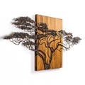 Decoratiune de perete, Acacia Tree, Lățime: 144 cm Înălțime: 70 cm Adâncime: 3 cm, Multicolor