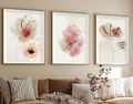Set 3 tablouri decorative, Huhu205, Lemn masiv, Multicolor