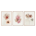 Set 3 tablouri decorative, Huhu205, Lemn masiv, Multicolor