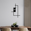 Ceas de perete, Corner, Dimensiuni: 49 x 30 cm, Negru