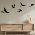 Decoratiune de perete, Crow, Pasărea nr. 1: 33 x 22,5 cm (1 bucată), Negru