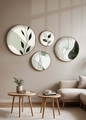 Set 4 tablouri decorative, Huhu297, Dimensiune: 45 x 45 cm (1 bucată), Multicolor