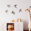 Decoratiune de perete, Birds-2, Dimensiune 1: 19 x 14 cm, Multicolor