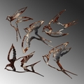 Decoratiune de perete, Birds-2, Dimensiune 1: 19 x 14 cm, Multicolor