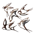 Decoratiune de perete, Birds-2, Dimensiune 1: 19 x 14 cm, Multicolor