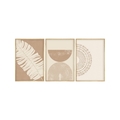 Set 3 tablouri decorative, Huhu259, Cadru: 100% LEMN MASIV (Grosime: 2 cm), Multicolor