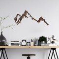 Decoratiune de perete, Rusty Mountain, Dimensiune: 45 x 70 cm, Maro antichizat