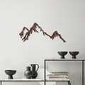 Decoratiune de perete, Rusty Mountain, Dimensiune: 45 x 70 cm, Maro antichizat