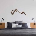 Decoratiune de perete, Rusty Mountain, Dimensiune: 45 x 70 cm, Maro antichizat