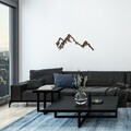 Decoratiune de perete, Rusty Mountain, Dimensiune: 45 x 70 cm, Maro antichizat