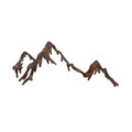 Decoratiune de perete, Rusty Mountain, Dimensiune: 45 x 70 cm, Maro antichizat