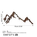 Decoratiune de perete, Rusty Mountain, Dimensiune: 45 x 70 cm, Maro antichizat