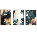 Set 3 tablouri decorative, Huhu217, Lemn masiv, Multicolor