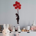 Decoratiune de perete, Banksy, 100 x 34 cm, Roșu/Negru