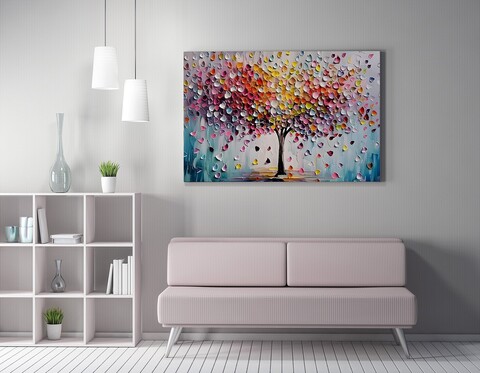 Tablou decorativ, WY347 (50 x 70), Canvas imprimat, Multicolor