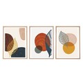 Set 3 tablouri decorative, Huhu209, Lemn masiv, Multicolor