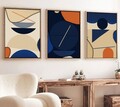 Set 3 tablouri decorative, Huhu101, Lemn masiv, Multicolor